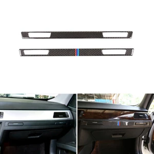 RHD Carbon Fiber Center Control Copilot Water Cup Holder Trim For BMW E90 E92 - Picture 1 of 7