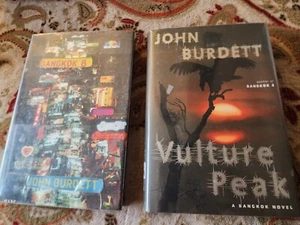 John Burdett [Set of 2] H/C Books - Vulture Peak & Bangkok 8 First Editions - Picture 1 of 7