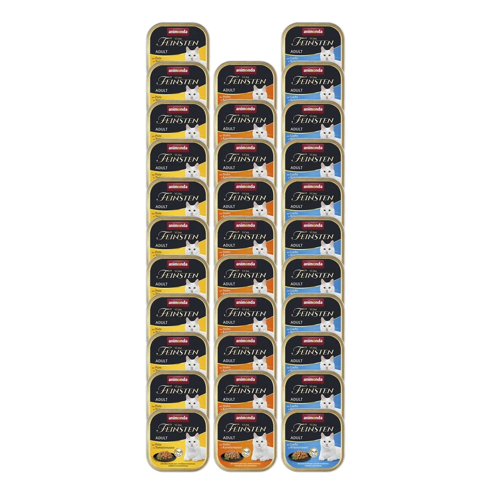 Katzenfutter nass Saucenvielfalt Mix 32 x 100g getreidefreies Katzenfutter na... - Bild 1 von 1