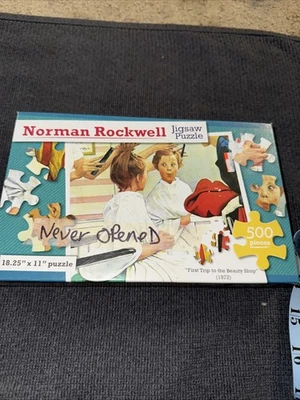 Norman Rockwell 500 Piece Jigsaw Puzzle  First Trip To The Beauty Shop Sealed - Image 1 of 4