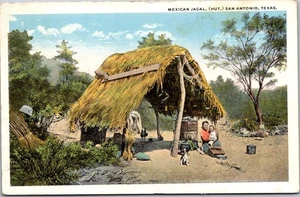 Mexican Jacal Hut San Antonio Texas 1920 Antique WB Postcard Ephemera A22 - Picture 1 of 2
