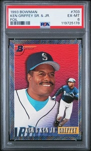1993 BOWMAN FOIL #703 KEN GRIFFEY JR./KEN GRIFFEY SR. PSA 6 - Picture 1 of 1