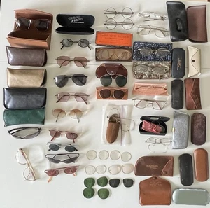 60+ Pc. Eyeglasses, Lenses, Cases Lot-Vintage/Antique: READ Details, SEE Photos. - Picture 1 of 22