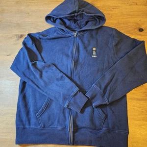 Polo Ralph Lauren Boys Zip-Up Hoodie Sweatshirt Polo Bear Embroidery Boys XL - Picture 1 of 8