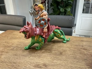 Vintage He-Man MOTU He-Man With Battlecat Complete Taiwan ๐น๐ผ 1981 By Mattel - Picture 1 of 12