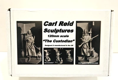 120MM 1/16 CARL REID SCULPTURES 'THE CUSTODIAN' RESIN FIGURE W/ DOG NEW MODEL - Image 1 of 2