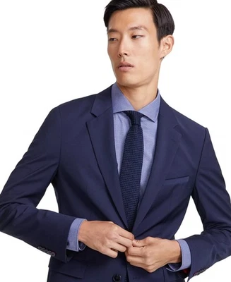 Traje Chaqueta Blazer Hugo Boss Para Hombres Ajuste Moderno 36 R Azul Marino Sólido Foto 1 de 2