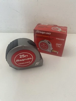 Snap On Tools Tape Measure Aluminium Case Dual Scale - 25ft 7.5m TPMA25EM - Image 1 of 4