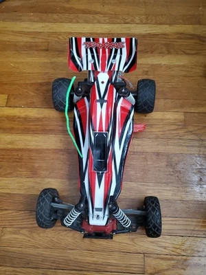Traxxas Remote-Control Off-Road Car with Racing Stripes - Image 1 of 4