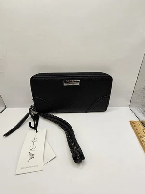 Jessica Simpson Black Faux Leather Wristlet Wallet - Image 1 of 4
