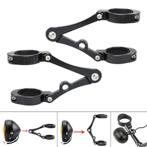 Motorcycle Headlight Bracket CNC 34mm-37mm Fork Head Lamp Holders for Cafe Racer - Picture 1 of 9