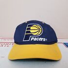 Vtg Sports Specialties Indiana Pacers Hat Cap Snapback Plain Logo Block - Flaw