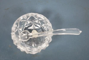 VINTAGE 6ER SET TISCH SALZKELLER & LÖFFEL KRISTALL JAPAN OVP - Bild 1 von 5