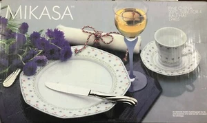Mikasa Bali Hai L9405 Younger Than Springtime Bowl Tea Cups Saucers Plates 17 pc - Picture 1 of 2