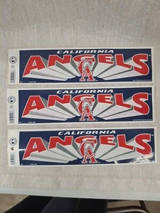 1995 California Angels MLB Baseball Bumper Sticker Decal NEW NOS Lot of 3 - Picture 1 of 2