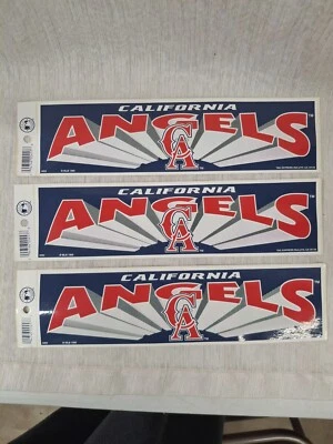 1995 California Angels MLB Baseball Bumper Sticker Decal NEW NOS Lot of 3 - Image 1 of 2