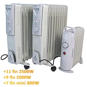 Oil Filled Radiator Portable Electric Heater 7 9 11 Fins Thermostat Column - Picture 1 of 39