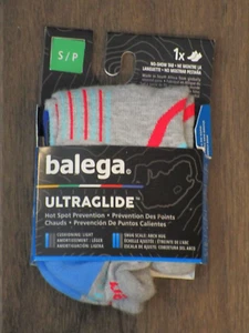 BALEGA ULTRAGLIDE NO SHOW TAB RUNNING SOCKS IN GRAY/BLUE SIZE SMALL NEW - Picture 1 of 1