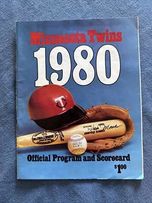 1980 Minnesota Twins Game Program Autographed By Catcher Jose Morales - Image 1 of 4