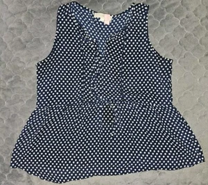 Women's Ann Taylor Loft Polka Dot Size Medium Sleeveless Blouse - Picture 1 of 6