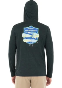 Camiseta con capucha para hombre Guy Harvey Mahi Shield Performance manga larga - XXL/XL/L NUEVA CON ETIQUETAS - Imagen 1 de 4