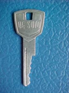 vintage factory original desoto car ignition key aluminum - Picture 1 of 7