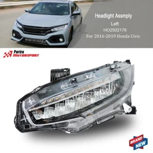 Juego de montaje de lámpara de faro para Honda Civic 2016-2019 LED completo lado del conductor transparente - Imagen 1 de 13