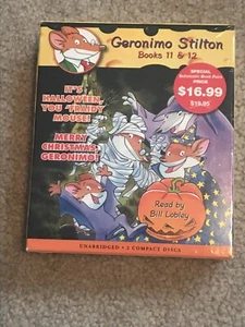 NEW GERONIMO STILTON BOOKS 11 & 12 AUDIOBOOK CD BILL LOBLEY HALLOWEEN CHRISTMAS - Picture 1 of 2