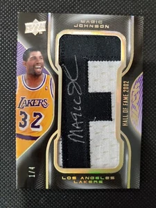2008-09 MAGIC JOHNSON UD BLACK AUTO HALL OF FAME LETTERS SIGNATURE INSERT #1/4! - Picture 1 of 15