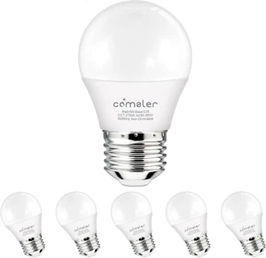 Small Light Bulb 6 Watts Warm White Light 2700K, 60 Watts Globe Light Bulb Equiv - Picture 1 of 12