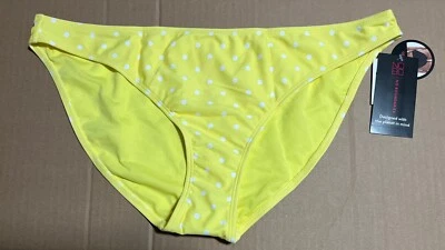 NOBO No Boundaries Mujer’s J Lunares Amarillo Traje de Baño Bikini Parte Inferior Talla XL NUEVO Foto 1 de 4