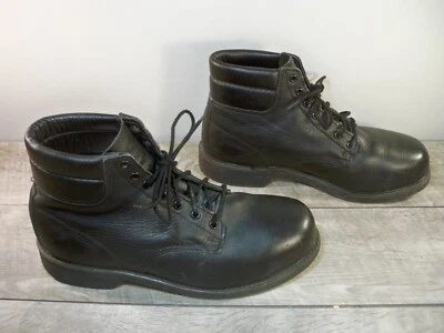 Botas de combate para hombre Bates Work Safety Toe cuero negro cuello de goma talla 11,5 Foto 1 de 4