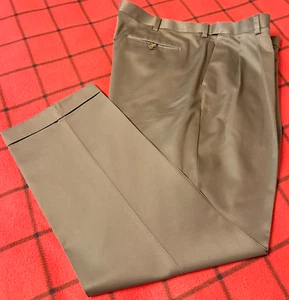 R&Y Herren erweiterbarer Bund Gr. 42x30 L Premium Khakis Hose Plissee vorne #900 - Bild 1 von 6