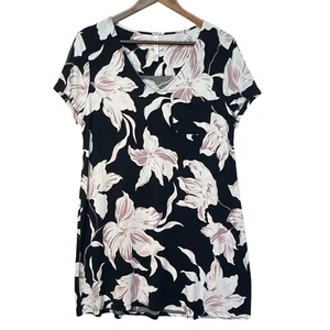 Pigiama donna Soma Cool Nights taglia M nero bianco floreale elasticizzato manica corta - Foto 1 di 12
