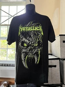 Metallica Wolf Heavy Metal Punk Rock Band Black w/ Graphics T-SHIRT Mens Medium. - Picture 1 of 8