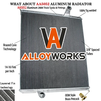 4 Row Aluminum Truck Radiator For Kenworth T2000 7006385001 7006435002 1997-2006 Foto 1 de 4