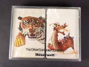 Honeywell Computer Vintage Binary Playing Cards 2 Decks Tiger Dragon - Picture 1 of 3