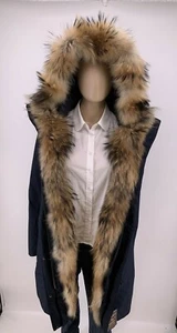 NEU Luxury Original WOOLRICH Daunen Parka 3 In 1 Echtfell/Pelz Große-XL Damen - Picture 1 of 12
