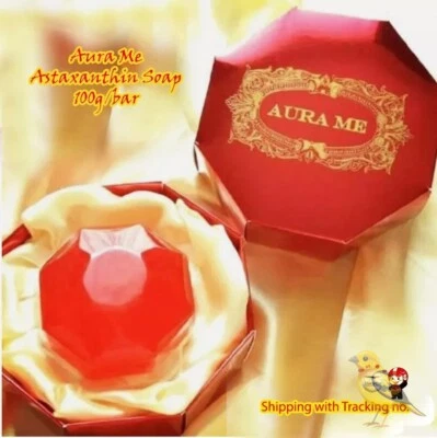 Aura Me Astaxanthin Soap Antioxidant Radiant Skin Dark Spots Acne 100g - Image 1 of 4