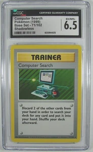 Pokémon 1999 Base Set Computersuche 71/102 Shadowless CGC 6,5 RARE - Bild 1 von 2