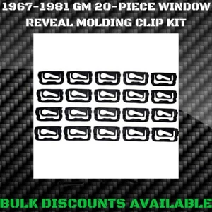1967-1972 Buick Wildcat Rear Glass Window Windshield Molding Trim Reveal Clips - Picture 1 of 3