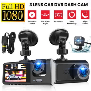4K Dual Lens Car DVR Camera Dash Cam Front/Rear/Inside Video Recorder G-Sensor - Picture 1 of 19