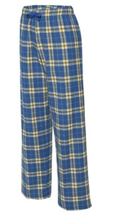 Boxercraft Royal & Gold Unisex Plaid Flannel Pant Elastic Waist Youth Small 6-8 - Picture 1 of 4
