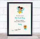 Tooth Fairy Teal Personalised Certificate Award Print