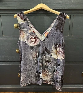 Johnny Was Tanktop Samt Rosenmuster Größe L - Bild 1 von 5