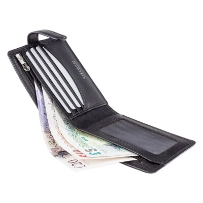 Visconti Tuscany 41 Secure RFID Blocking Genuine Leather Wallet (Black) - Image 1 of 4