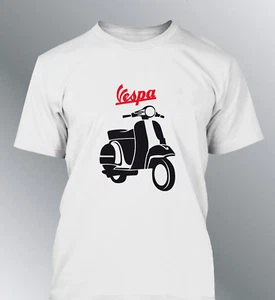 Tee shirt personnalise Vespa homme M L XL youngtimer vintage cyclomoteur scooter - Picture 1 of 5