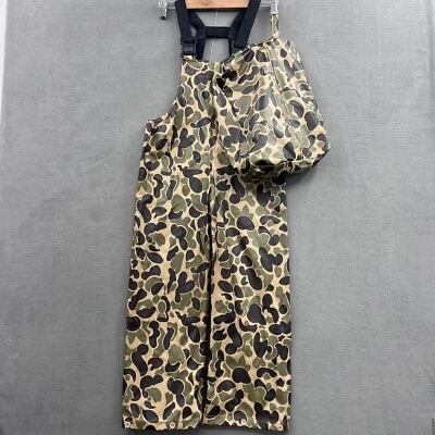 Vintage Cabela’s Frog Skin Camo PVC Coated Bib Overalls Kids Medium - Image 1 of 4