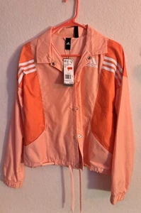 NWT Adidas Women's Small Track Jacket Salmon Pink - Picture 1 of 5