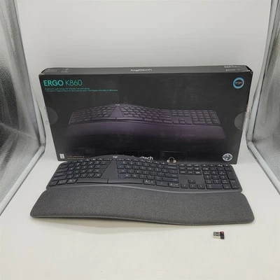 Logitech ERGO K860 Wireless Ergonomic Keyboard - Black -NOT WORKING- - Image 1 of 4